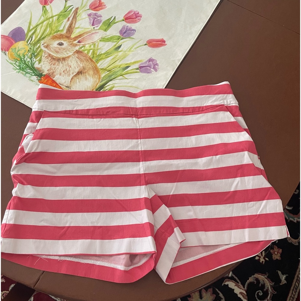 New York and Company Red and White Shorts